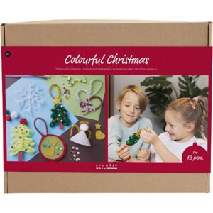 Gruppe DIY Kit Farverig Jul – Julefigurer fra Creativ Company