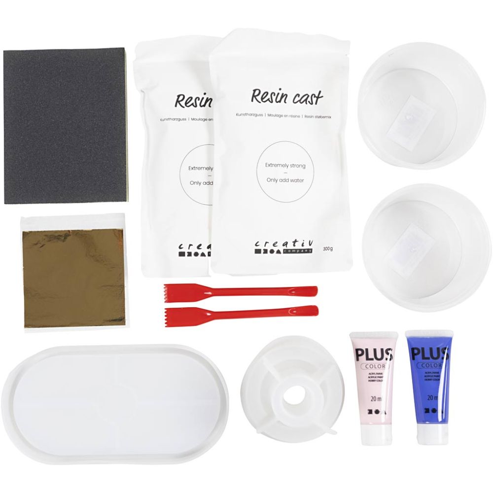 DIY Kit Resinstøbning – Lysestager og Fade