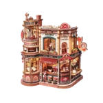 ROKR Dream Coffee Factory EAB02 | Mekanisk 3D-træpuslespil