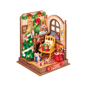Rolife Christmas Fireplace DS041 | DIY miniature julehus